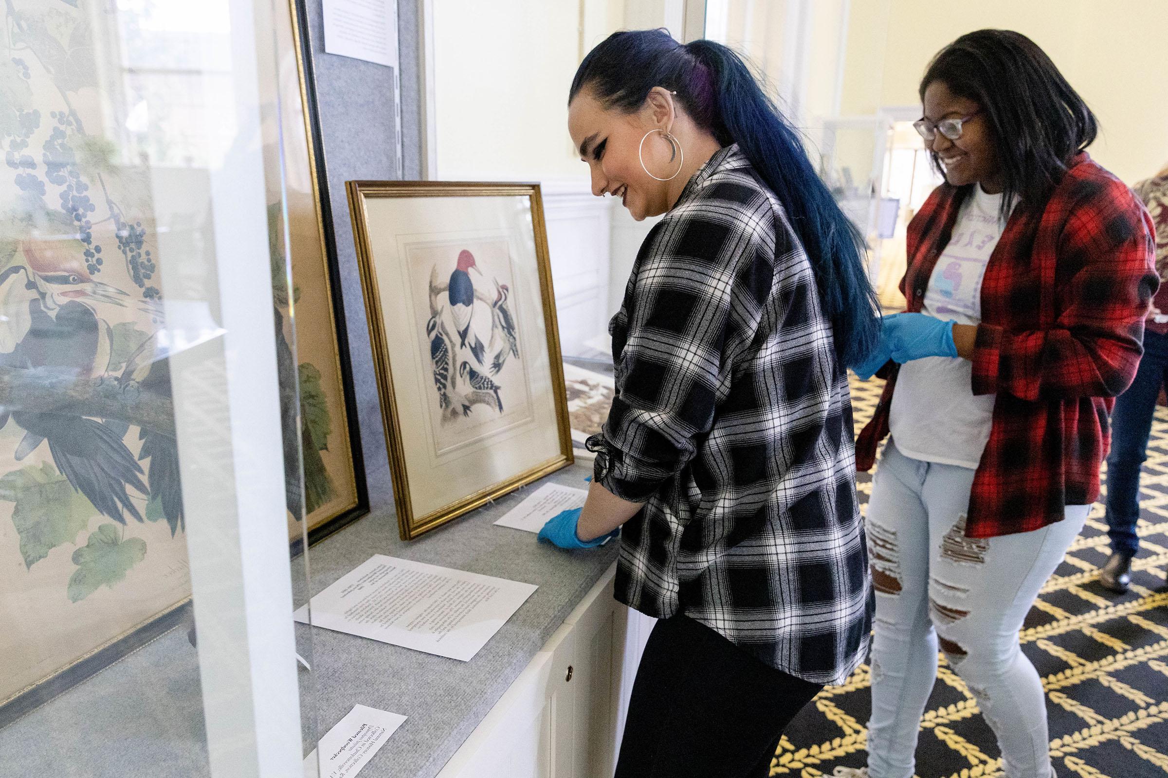 学生们正在策划“我们的动物自然”展览.