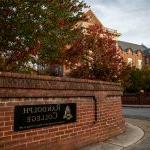 The front entrance of Randolph College's campus